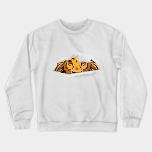 Hiding Lion Design Crewneck Sweatshirt